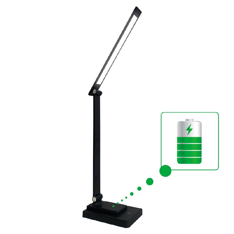 Настільна LED лампа акумуляторна Євросвітло Ridy-10-2-PWR 10 Вт чорна